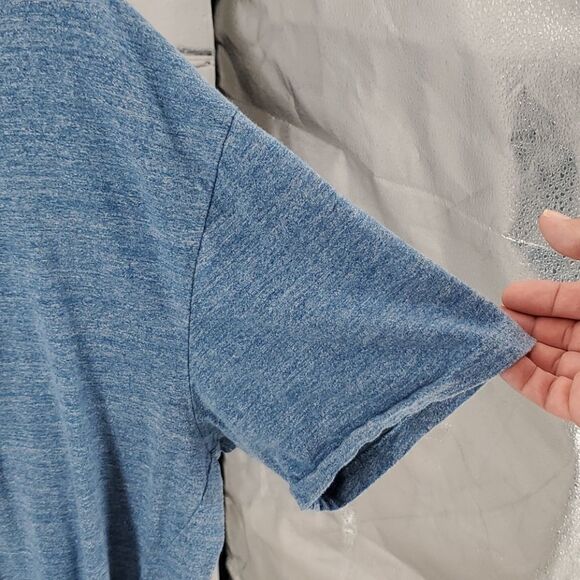 Polo Vneck Tee Tshirt L Blue - Picture 5 of 6